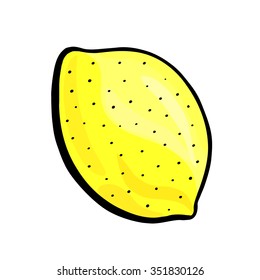 Hand drawn lemon. Vector lemon illustration.