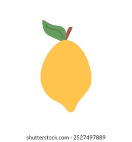 Hand drawn lemon vegetable. Acid healthy food in doodle style