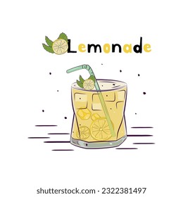 Hand Drawn Lemonade Icon Vector Design. 