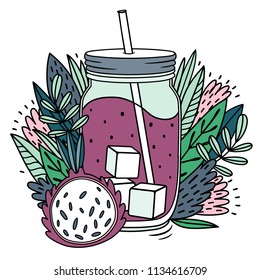 Hand drawn lemonade vector illustration isolated. Summer menu, banner, poster.