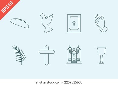 Hand drawn lent icon symbol design vector flat modern isolated illustration