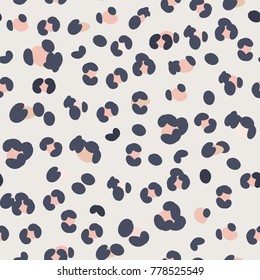 Hand drawn leopard print. Abstract seamless pattern