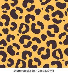 Hand Drawn Leopard Print Vector Illustration