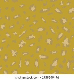 Hand drawn leopard seamless pattern. vector design for fashion, fabric, wallpaper and all prints on background earth tone color.