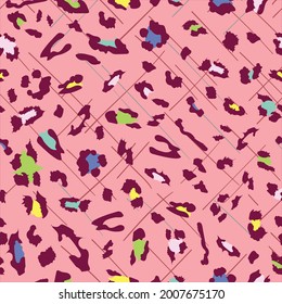 Hand drawn leopard seamless pattern. vector design for fashion, fabric, wallpaper and all prints on background earth tone color.