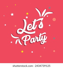 Afiche de tipografía de fiesta dibujado a mano. Diseño caligráfico de camiseta