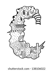 Hand Drawn Letter C