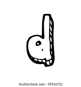 hand drawn letter d