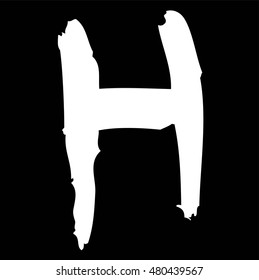 Hand drawn letter h