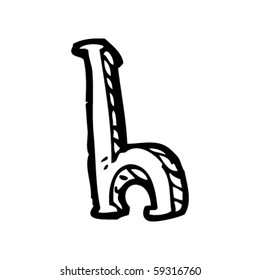 hand drawn letter h