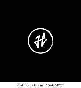 Hand drawn letter H simple urban logo icon sign. Vector download