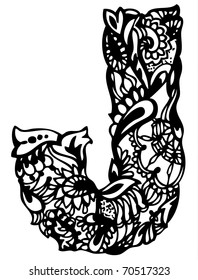 Hand drawn  Letter J