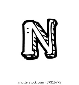 letra manuscrita N