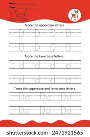 hand drawn letter tracing a-z for kids hand practicing