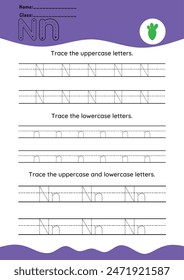 hand drawn letter tracing a-z for kids hand practicing