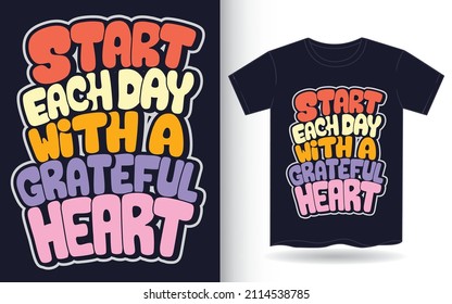 Hand drawn lettering art for t shirt print