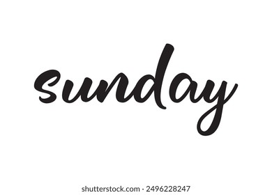 Hand drawn lettering card. The inscription: sunday. Perfect design for greeting cards, posters, T-shirts, banners, print invitations.