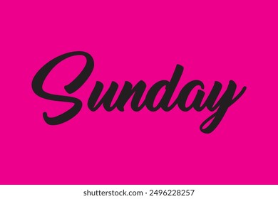 Hand drawn lettering card. The inscription: sunday. Perfect design for greeting cards, posters, T-shirts, banners, print invitations.