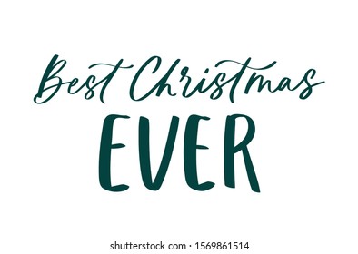 Hand drawn lettering Christmas quote template. Unique calligraphy vector phrase. Custom typography print for poster, t shirts, bags, posters, merch, banners, greeting cards, photo overlays