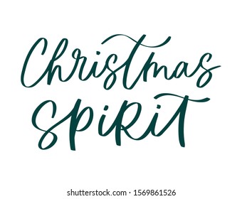 Hand drawn lettering Christmas quote template. Unique calligraphy vector phrase. Custom typography print for poster, t shirts, bags, posters, merch, banners, greeting cards, photo overlays