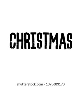 Hand drawn lettering Christmas. Vector art. Handwritten script sign or slogan - design element for banner, flyer, postcard, poster.