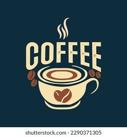 Hand drawn lettering coffee design with quality elements. coffee is always a good idea on black background for print, banner, design, poster. Modern typography coffee quote.