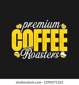 Hand drawn lettering coffee design with quality elements. coffee is always a good idea on black background for print, banner, design, poster. Modern typography coffee quote.