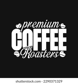 Hand drawn lettering coffee design with quality elements. coffee is always a good idea on black background for print, banner, design, poster. Modern typography coffee quote.