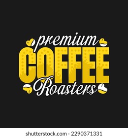 Hand drawn lettering coffee design with quality elements. coffee is always a good idea on black background for print, banner, design, poster. Modern typography coffee quote.