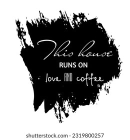 Hand drawn lettering coffee design with quality elements. coffee is always a good idea on black background for print, banner, design, poster. Modern typography coffee quote.