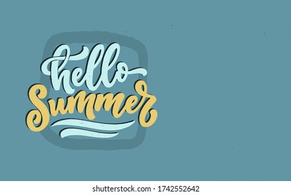 Hand drawn lettering composition about Summer. Funny season slogan. Isolated calligraphy quote for travel agency, beach party. Great design for banner, postcard, print or poster. Vector illustration