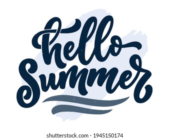 Hand drawn lettering composition about Summer. Funny season slogan. Isolated calligraphy quote for travel agency, beach party. Great design for banner, postcard, print or poster. Vector illustration