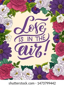 Hand drawn lettering composition, typography poster for Valentines Day, cards, prints. Vector illustration