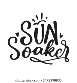 Hand drawn lettering compositions about Summer. Funny season slogans. Isolated calligraphy quotes for travel agency, beach party. Great design for banner, postcard, print or poster.