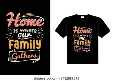 Hand drawn lettering design Happy family day