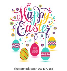 Hand drawn lettering. Easter eggs for Your design