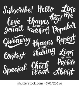 Hand drawn lettering element  for social media, blog, web, decoration.