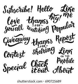 Hand drawn lettering element  for social media, blog, web, decoration.