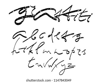 	
Hand drawn lettering font. Vector logo letters. 