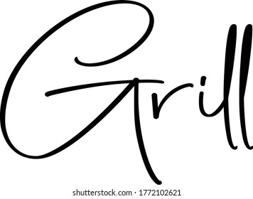 Hand drawn lettering, Food theme. Vector illustration, paint with brush. Isolated phrase on white background.