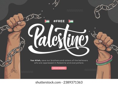 hand drawn lettering free palestine background