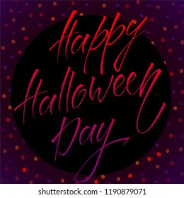 Hand Drawn Lettering Halloween theme. 