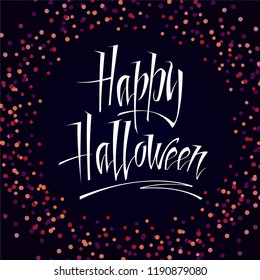 Hand Drawn Lettering Halloween theme. 