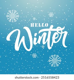 Hand drawn lettering Happy Winter.etc.