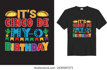 Hand drawn lettering illustration.Isolated colorful quote for the Mexican holiday the fifth of May. Phrase design for banners, t-shirts, bar, restaurant menu, invitations, cards.
Cinco De Mayo T-Shirt