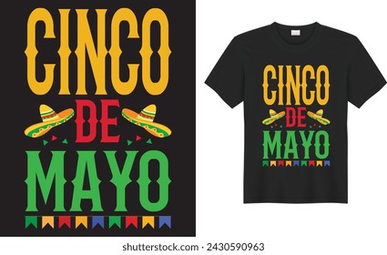 Hand drawn lettering illustration.Isolated colorful quote for the Mexican holiday the fifth of May. Phrase design for banners, t-shirts, bar, restaurant menu, invitations, cards.
