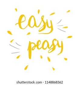Hand drawn lettering isolated on  background