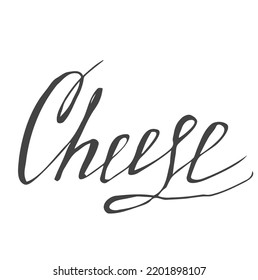 Hand drawn lettering isolated on white background. Vintage food vector illustration.