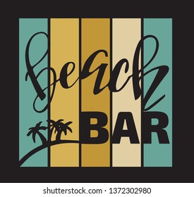 Hand drawn lettering Label - Beach Party Bar Banner