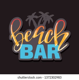 Hand drawn lettering Label - Beach Party Bar Banner